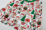 Christmas kids pajama's 100% Cotton Children's Sleepwear, Long Sleeved Pajamas Long Pants Set for Boys and Girls Aged 1-8