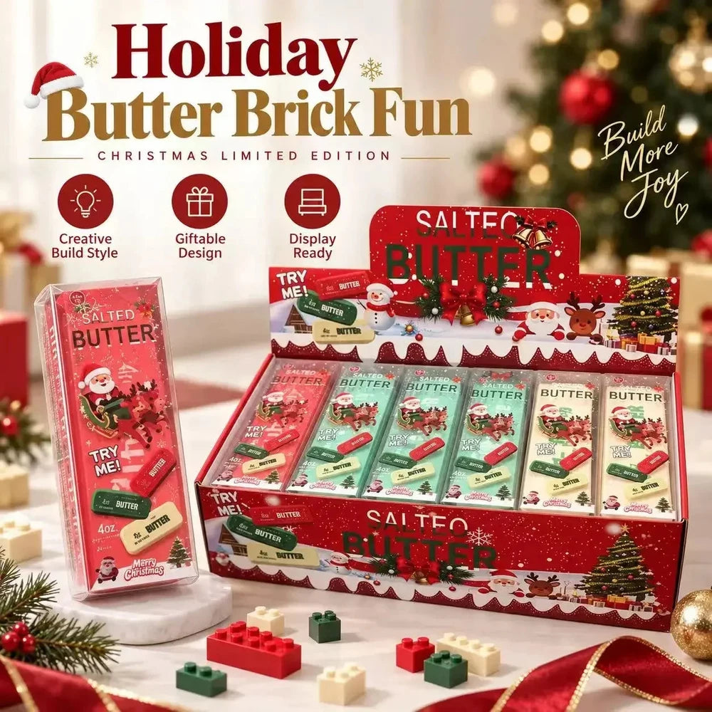 Christmas Butter Stick Squishy uper Soft Slow Rising Squeeze Sensory Stress Relief Gift