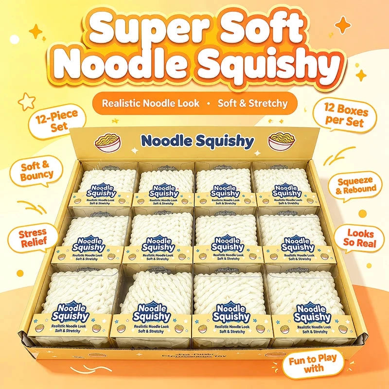 Crunchy Noodle Squishy Fidget Crispy Handmade Ball Relieve Stress Boredom Asmr Sensory Christmas Gifts