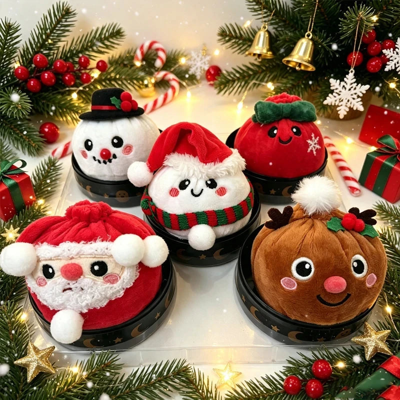 Christmas Plush Squishy Bun 5pc