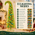 Pre Lit Green Whimsical Christmas Tree With 260 LED Lights Folding Base Bendable Branches Timer Control And Ball Ornaments For Home Bar Garden Patio Office Holiday Decor