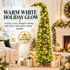Pre Lit Green Whimsical Christmas Tree With 260 LED Lights Folding Base Bendable Branches Timer Control And Ball Ornaments For Home Bar Garden Patio Office Holiday Decor