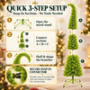Pre Lit Green Whimsical Christmas Tree With 260 LED Lights Folding Base Bendable Branches Timer Control And Ball Ornaments For Home Bar Garden Patio Office Holiday Decor