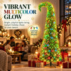 Pre Lit Green Whimsical Christmas Tree With 260 LED Lights Folding Base Bendable Branches Timer Control And Ball Ornaments For Home Bar Garden Patio Office Holiday Decor