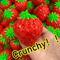 Strawberry Crunchy Squishy Toy, Crispy Sound Stress Ball, SqueezeToy, Sensory Decompression Stress Relief Toy