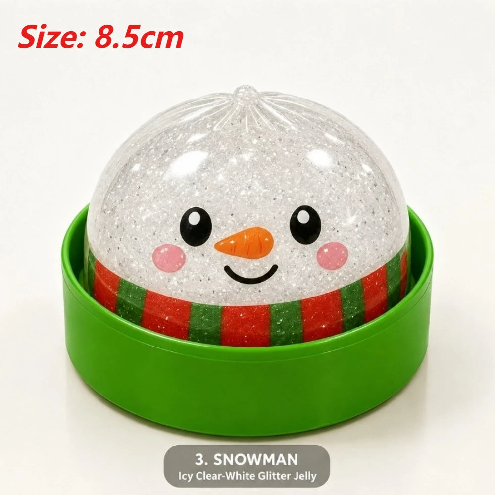 Christmas-themed Cute Bun Squeeze Stress Relief Toy Bun Squishy for Venting Office Grip Stress Toy Gift Desktop Decoration