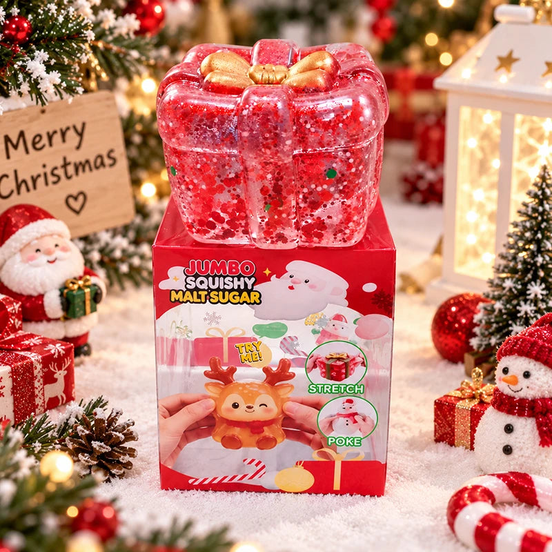 Christmas Sugar Squishy Glitter Holiday Gift Toy