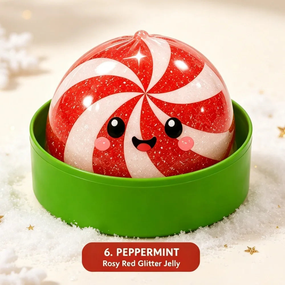 Christmas-themed Cute Bun Squeeze Stress Relief Toy Bun Squishy for Venting Office Grip Stress Toy Gift Desktop Decoration