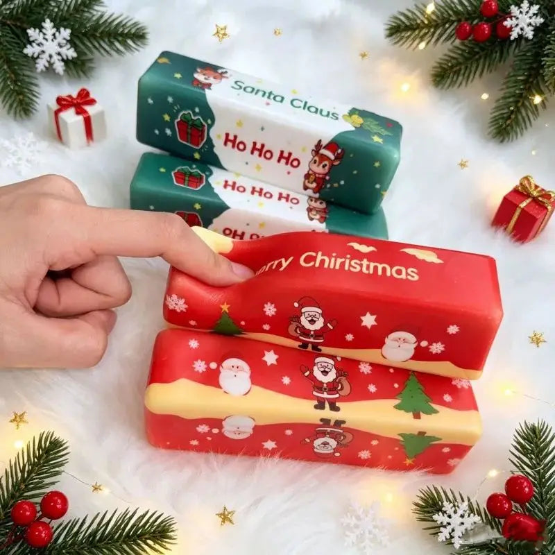 2026 New Christmas Edition Slow Rising Squishy Toy Butter Stick Ultra Soft Wet Squeeze Fidget Toy Stress Relief Party Favor Gift