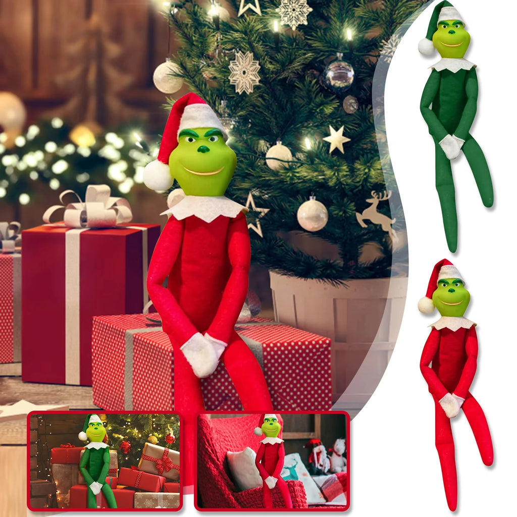 Christmas Elf Doll Plush Toy Figures Stocking Stuffer Shelf Accessories Decoration