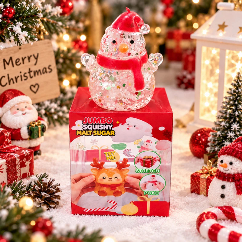 Christmas Sugar Squishy Glitter Holiday Gift Toy