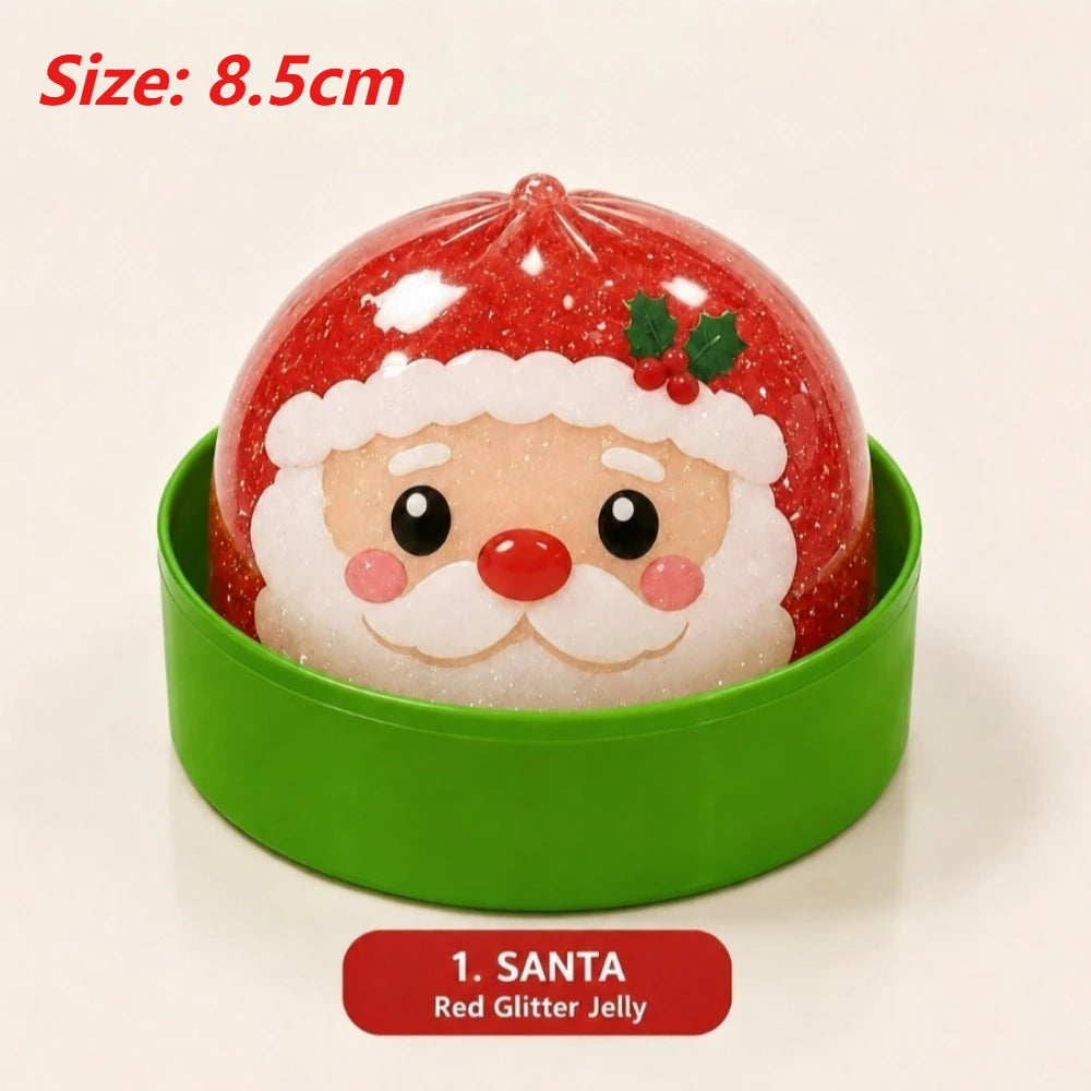 Christmas-themed Cute Bun Squeeze Stress Relief Toy Bun Squishy for Venting Office Grip Stress Toy Gift Desktop Decoration