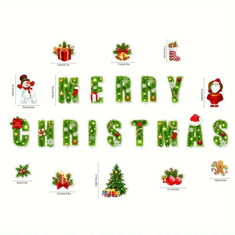 Santa Reindeer Holiday Magnets Magnetic Christmas Tree - For Refrigerator Door Decor With Festive Fridge Metal Garage Stickers