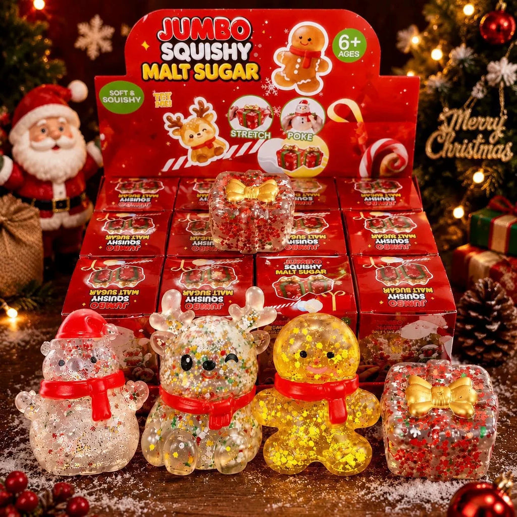 Christmas Sugar Squishy Glitter Holiday Gift Toy