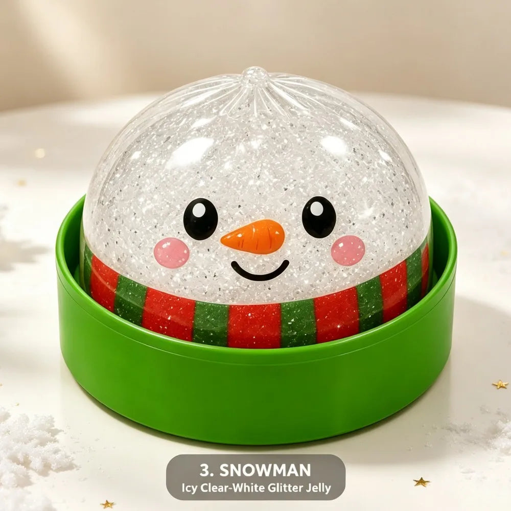 Christmas-themed Cute Bun Squeeze Stress Relief Toy Bun Squishy for Venting Office Grip Stress Toy Gift Desktop Decoration