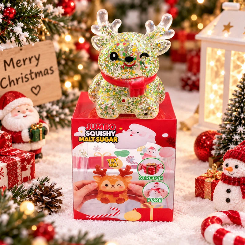 Christmas Sugar Squishy Glitter Holiday Gift Toy