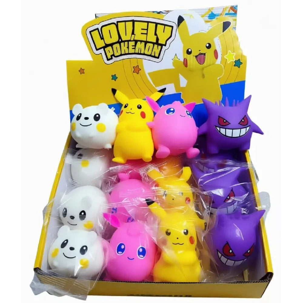 Cute Pokemon Cartoon Pikachu Squeeze Rebound Pinch Music Suitable for Fans to Relieve Stress Knead Figurines Party Gift