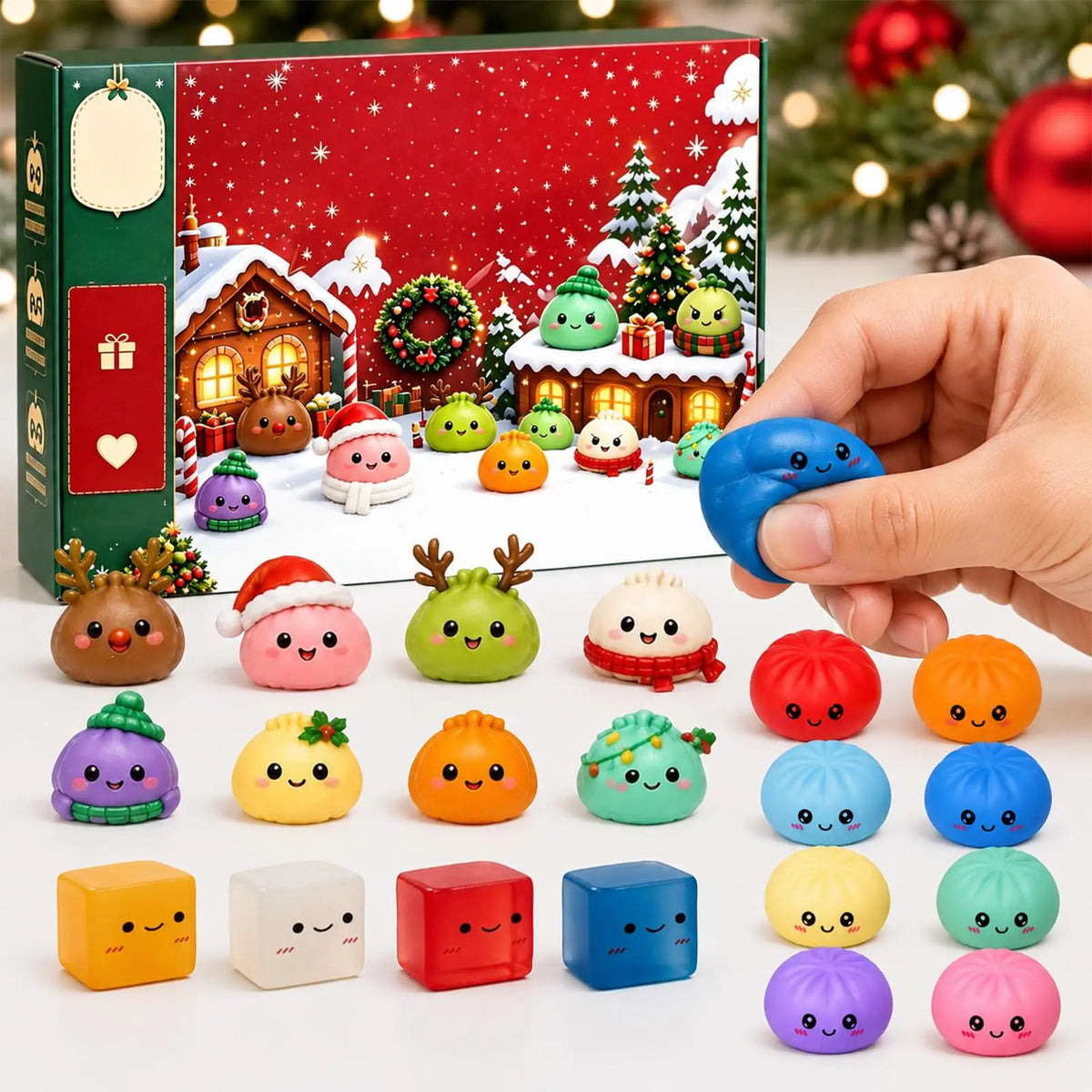 2026 Christmas Squishies Advent Calendar, 24-Day Countdown for Adults，2026 Christmas Advent Calendar with 24 Mini Squishies, Festive Character Surprises and a Fun Holiday Countdown for Adults