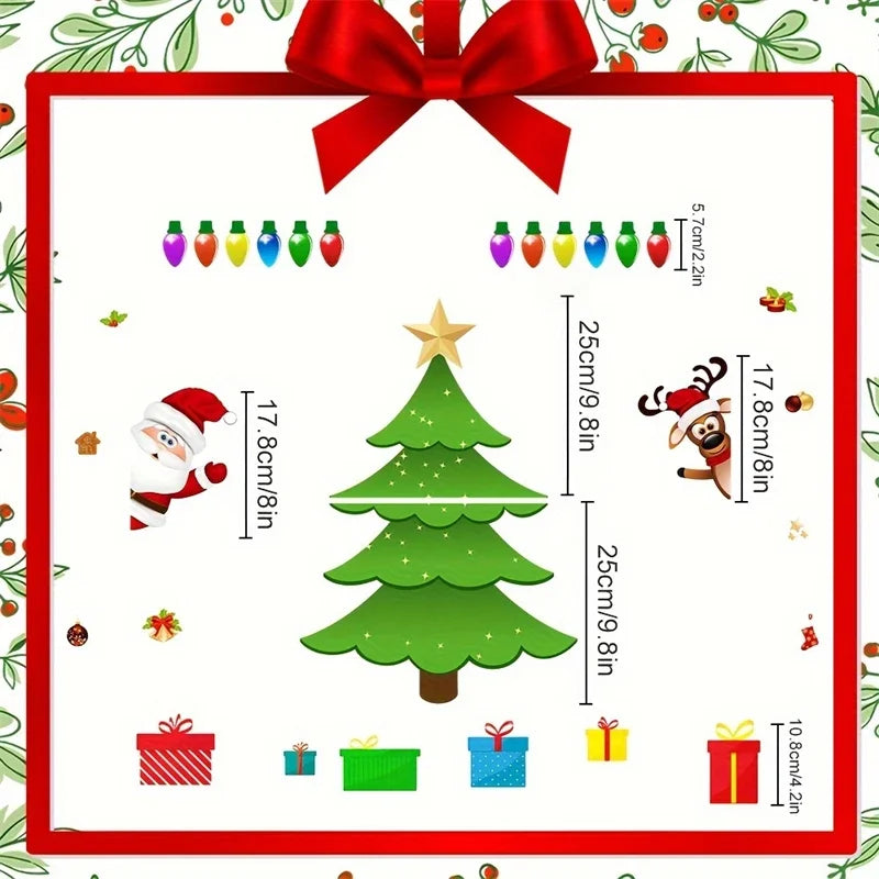 Santa Reindeer Holiday Magnets Magnetic Christmas Tree - For Refrigerator Door Decor With Festive Fridge Metal Garage Stickers