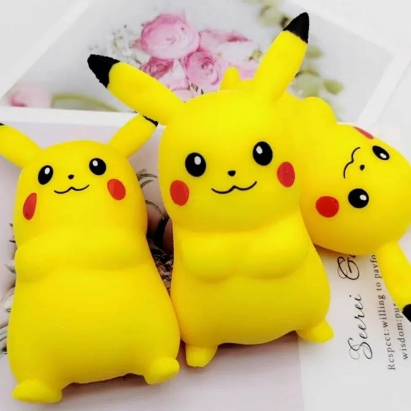 Cute Pokemon Cartoon Pikachu Squeeze Rebound Pinch Music Suitable for Fans to Relieve Stress Knead Figurines Party Gift