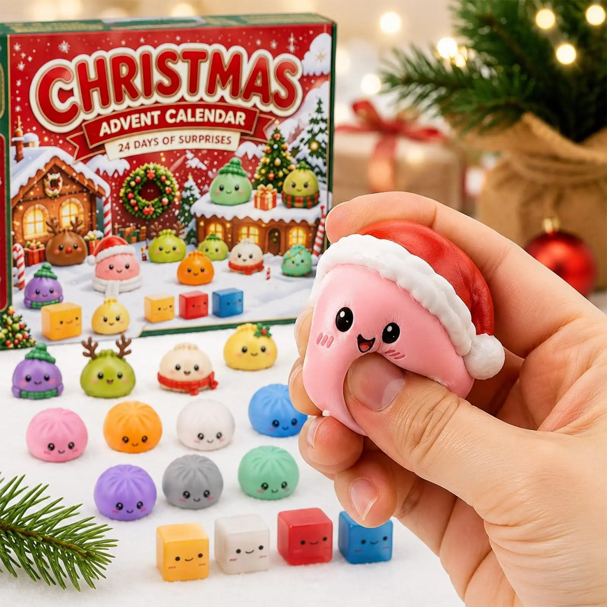 2026 Christmas Squishies Advent Calendar, 24-Day Countdown for Adults，2026 Christmas Advent Calendar with 24 Mini Squishies, Festive Character Surprises and a Fun Holiday Countdown for Adults