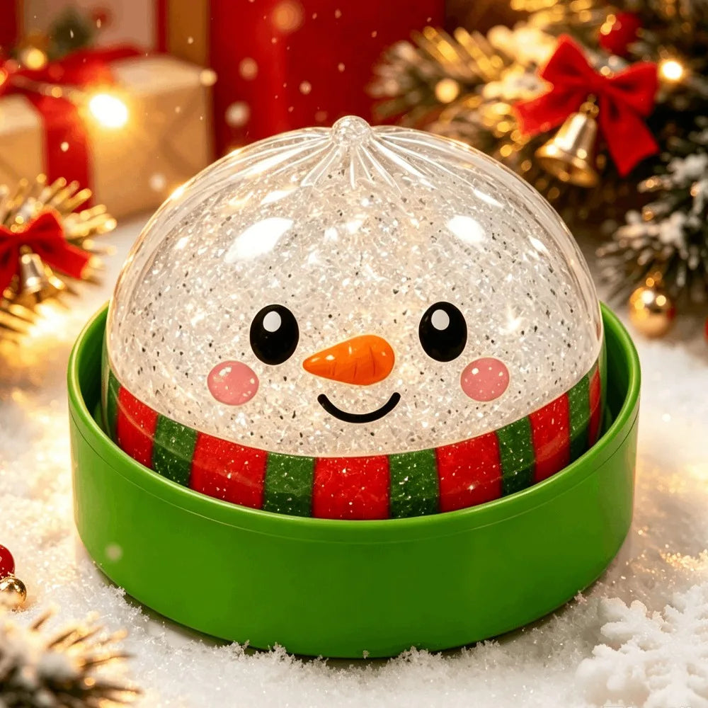 Christmas-themed Cute Bun Squeeze Stress Relief Toy Bun Squishy for Venting Office Grip Stress Toy Gift Desktop Decoration