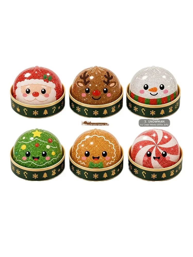 2026 RANDOM ew Santa Claus Elk Dumpling Shape Stress Relief Squeeze Toy Christmas Party Favor Toys Gifts For Adult