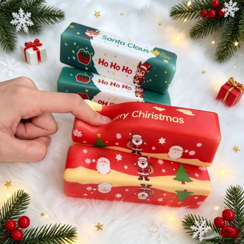 2026 New Christmas Edition Slow Rising Squishy Toy Butter Stick Ultra Soft Wet Squeeze Fidget Toy Stress Relief Party Favor Gift