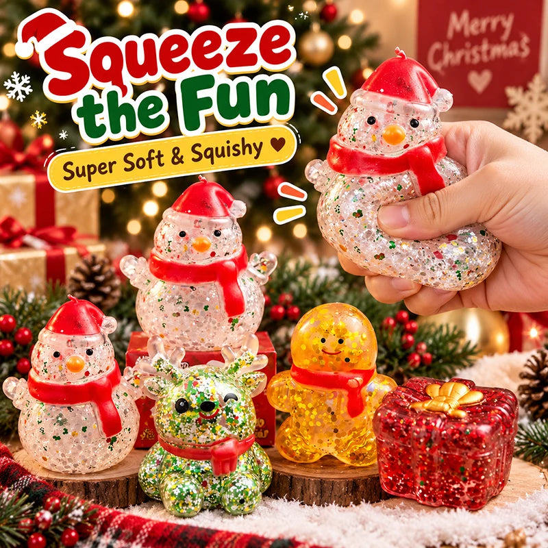 Christmas Sugar Squishy Glitter Holiday Gift Toy