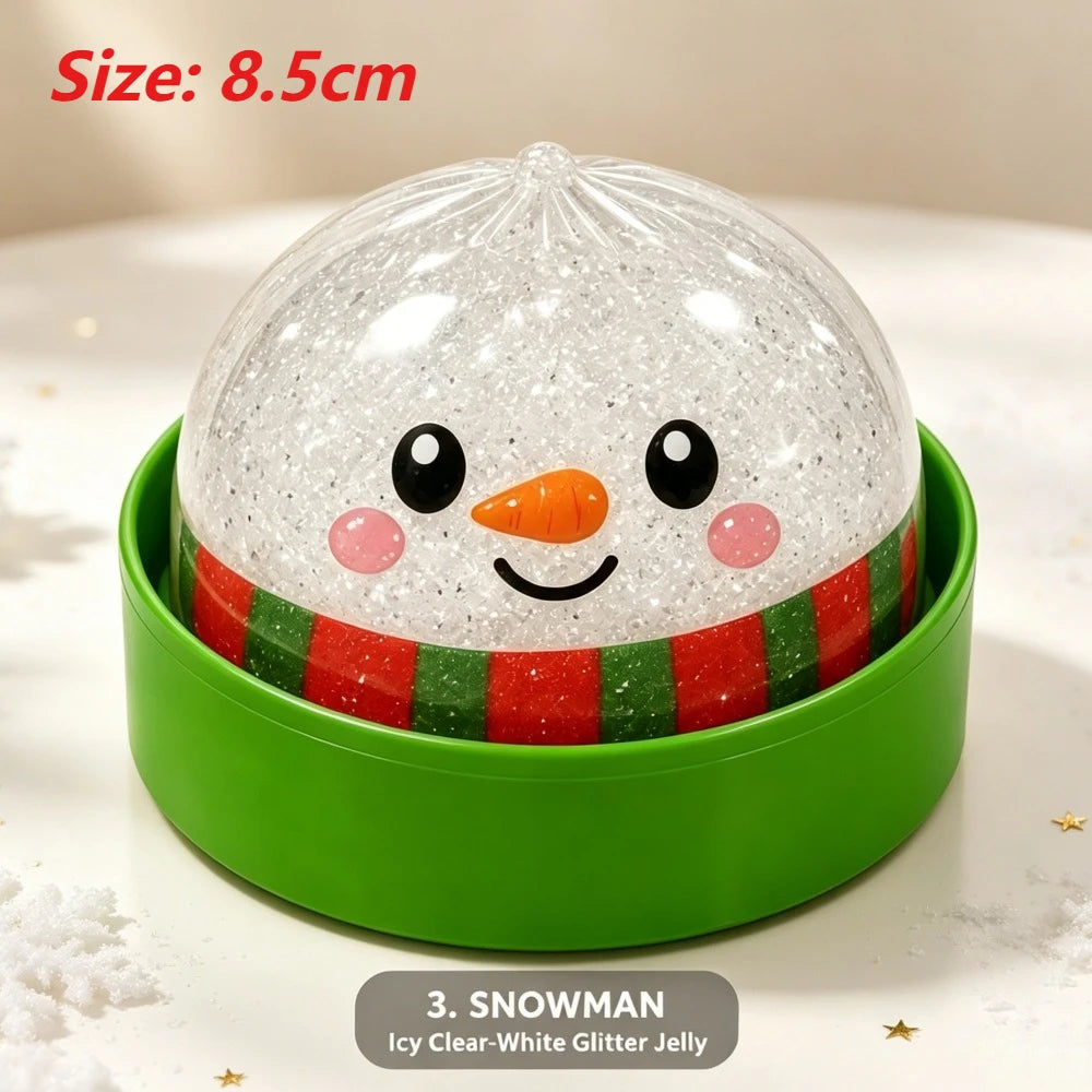 Christmas-themed Cute Bun Squeeze Stress Relief Toy Bun Squishy for Venting Office Grip Stress Toy Gift Desktop Decoration