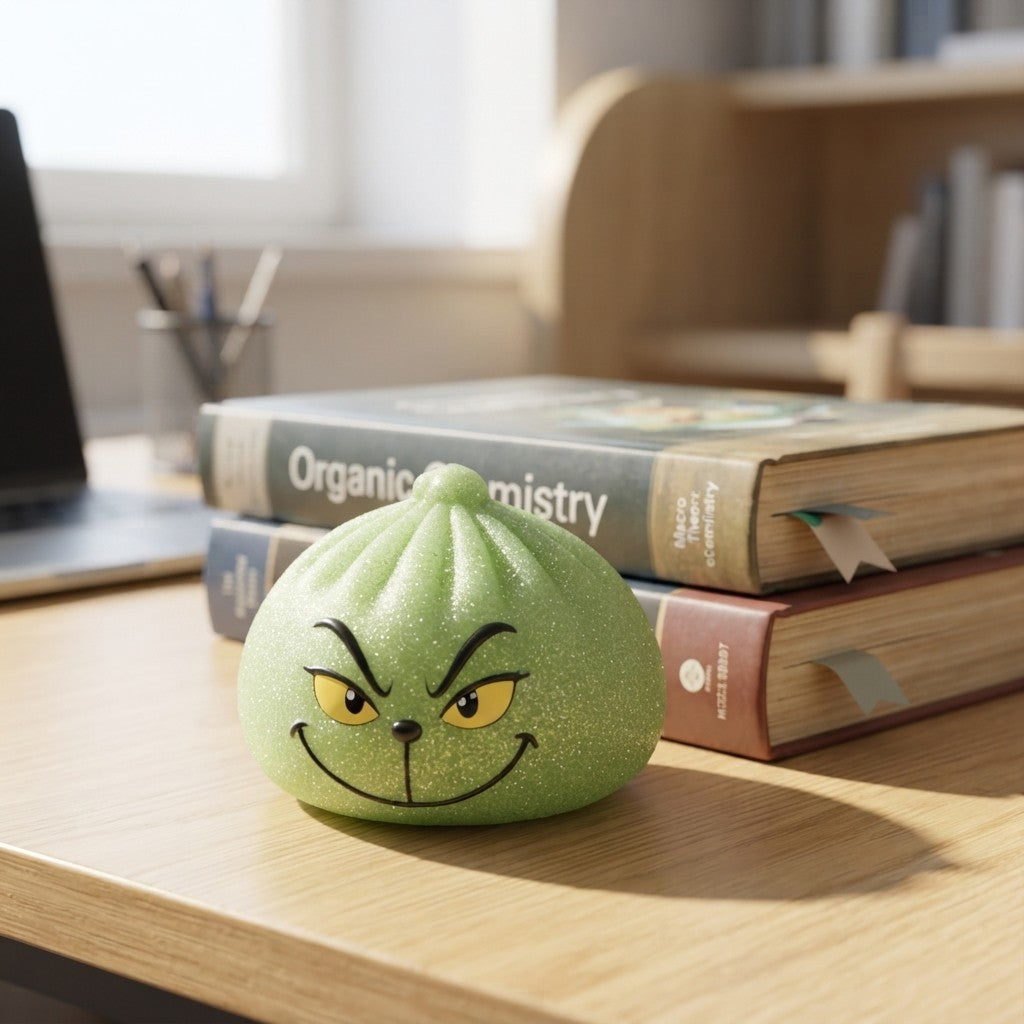 Glitter Green Dumpling Squeeze Toy