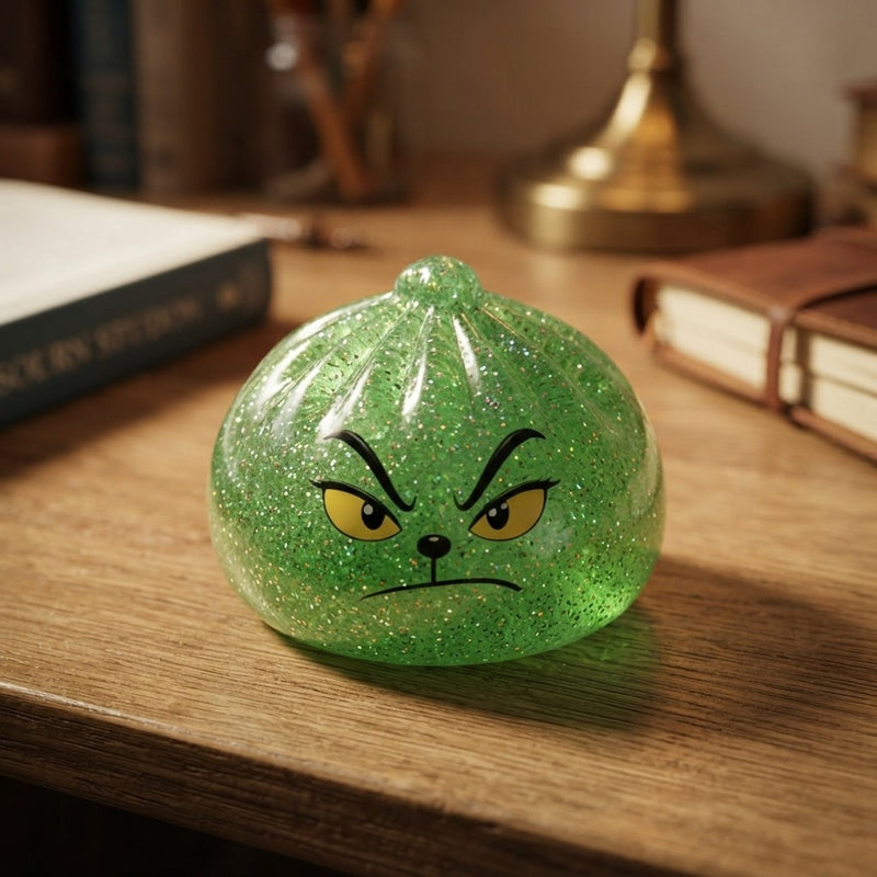 Glitter Green Dumpling Squeeze Toy