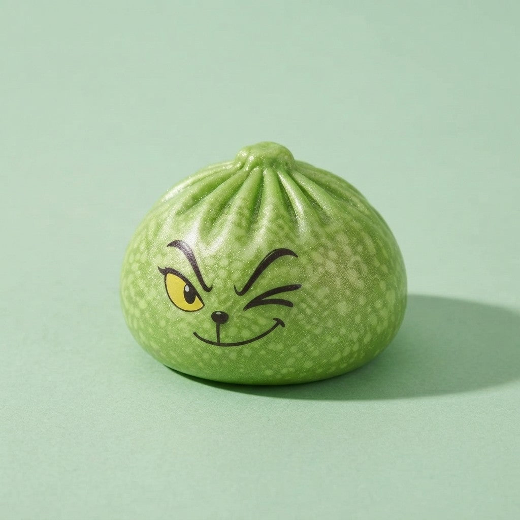 Glitter Green Dumpling Squeeze Toy
