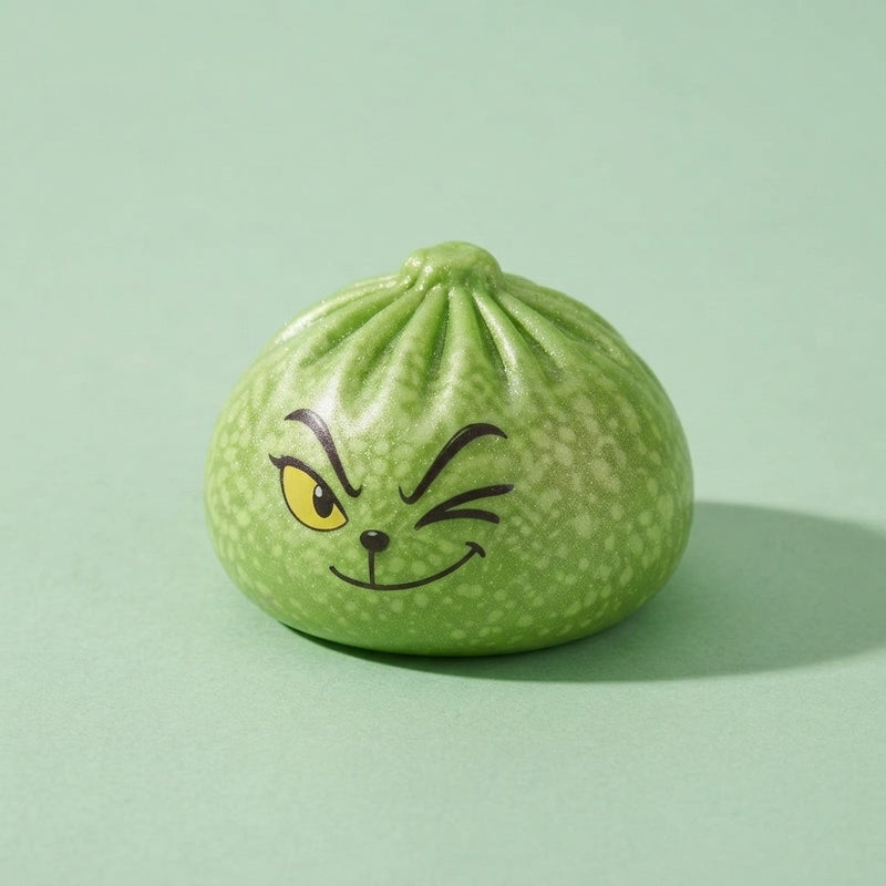 Glitter Green Dumpling Squeeze Toy